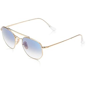 Ray-Ban les lunettes de soleil de maréchal en or bleu dégradé RB3648 001/3F 54