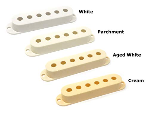 Vintage Forge Parchment Plastic Single Coil Pickup Covers For Fender Stratocaster Strat Electric Guitar (Set Of 3) Pcst-Par #TOP3