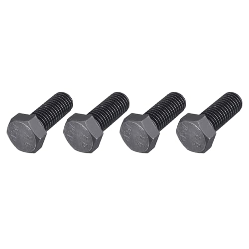 Image of METALLIXITY Hex Bolts (M14-2x35mm) 4Pcs, 8.8 Grade Carbon Steel Fully Threaded Black Oxide, Coarse Thread UNC Hex Head Screw Bolt - for Furniture Repair