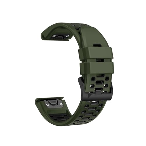 26mm 22mm���������V���J�Q���x���g�ɓK������Garmin Fenix 6X 6 Pro 5X 5 Plus 7X 7/Instinct 2X Solar(Army green black,Quick fit 22mm)