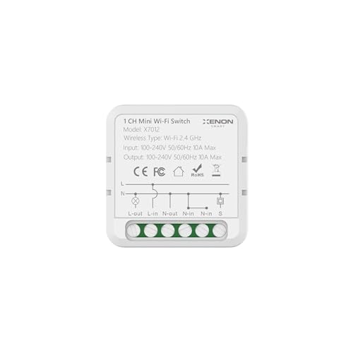 Tekli Wi-Fi Akıllı Anahtar (16A 220V Röle) Tek Çıkışlı Işık Şalteri Röle Modülü Mobil Uygulama Denetimli Tuya Uyumlu Google Home/Alexa Destekli Switch X7012