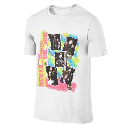 New-Kids On The-Block T-Shirt Classic Short Sleeve Cotton Tee Tops for Men Small