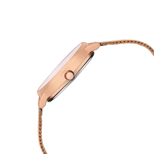 Image of WISEWALKER Women's Analog Wrist Watch for Ladies and Girls | Stylish & Trendy | Rose Gold Stainless Steel Premium Strap | Perfect for Casual, Party & Formal Wear