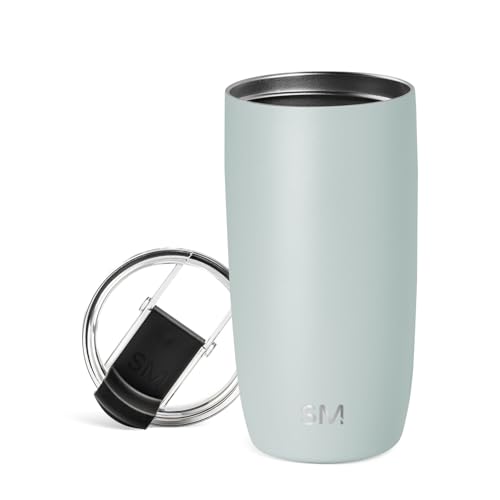 Simple Modern Travel Coffee Mug Tumbler with Flip Lid | Reusable Insulated Stainless Steel Cold Brew Iced Coffee Cup Thermos | Gifts for Women Men Him Her | Voyager Collection | 16oz | Sea Glass Sage