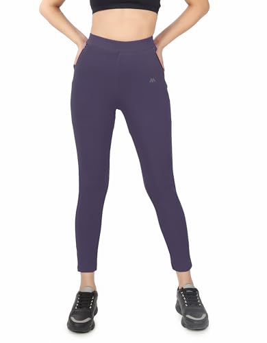 Mehrang Stretchable Yoga Pants for Women & Gym Pants for Women Workout with Mesh Insert & Side Pockets