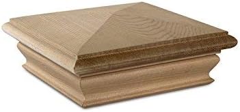 Woodway Pyramid Post Cap, fits 4.5" Post, in Premium Cedar, 1 PC
