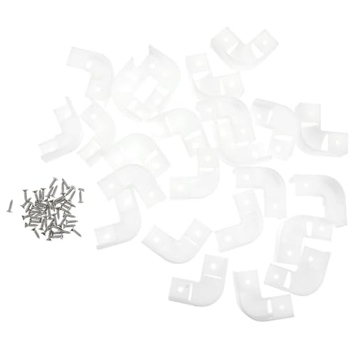 Image of ELEOUTI 25pcs LED Light Channels 90-Degree Corner Connectors White Plastic