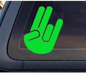 SHOCKER HAND SOLID JDM TUNER 6" (color: LIME) Vinyl Decal Window Sticker for Cars, Trucks, Windows, Walls, Laptops, and other stuff.