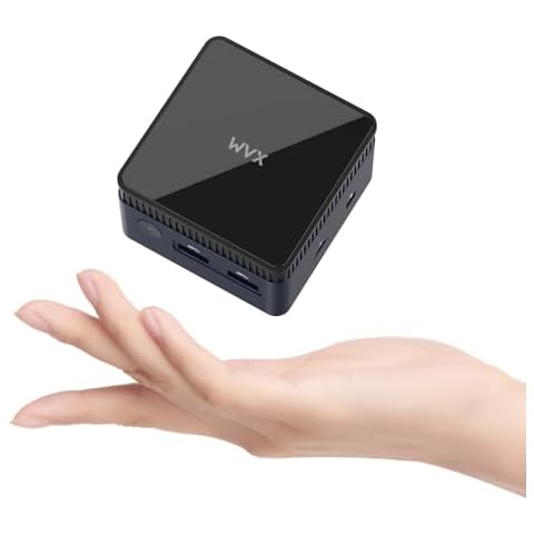 WVX 2025 Mini PC Intel Alder Lake N100 (Up to 3.4 Ghz) Small Computers Windows 11 Pro Micro Desktop Computers Support 4K Dual Display LPDDR5 3X USB 3.2 WiFi Bluetooth (N100 12G+512G) Cover