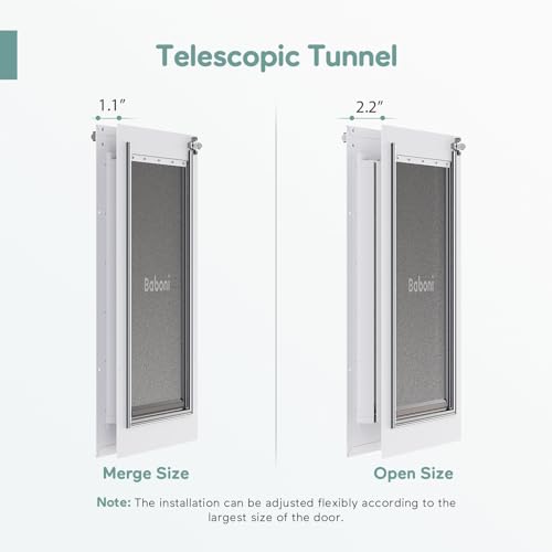 Baboni PD-2-L 3-Flaps Pet Door For Interior And Exterior Doors, Steel Frame And Telescoping Tunnel, Strong And Durable Dog Door (Pets Up To 100 Lb) -Large thumb #6