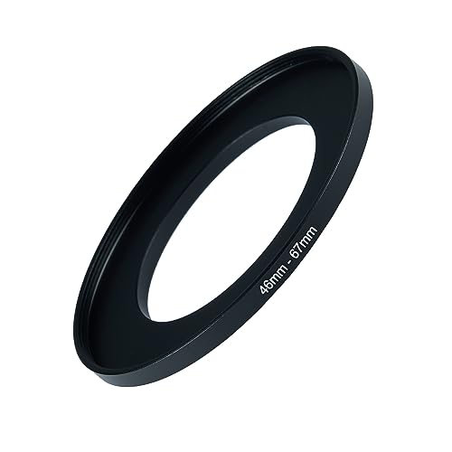 Image of 46mm to 67mm Step-up Adapter Rings Filter Adapter Black Metal Step Down Filter Ring Adapter Compatible with All Brand UV CPL ND Camera Lens Filter Stepping Rings (46mm-67mm)