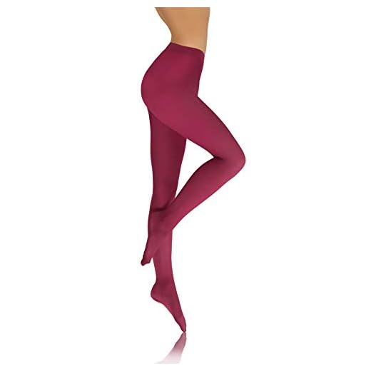 sesto senso Damen Strumpfhose Rotwein Bunte 40 DEN Blickdicht Microfaser Dunkelrot 3 M Burgund