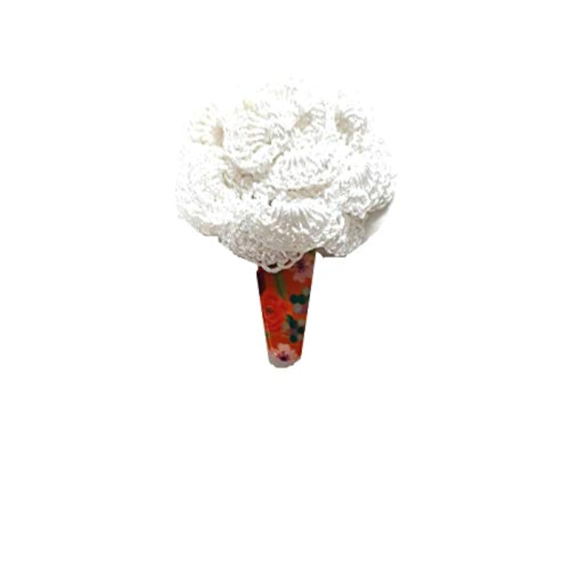 Artificial Flowers Jewellery Tic Tak Pin Pair, Floral Design