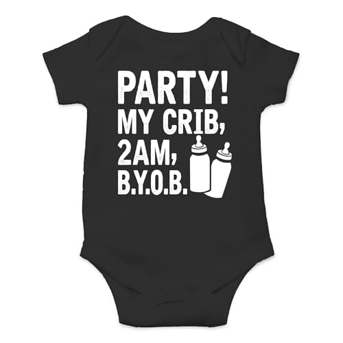 Image of AW Fashions Party! My Crib, 2 AM, B.Y.O.B. Baby Bodysuit Cute Newborn Baby Girl or Boy Clothes Romper