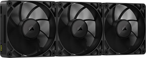 Image of CORSAIR iCUE Link RX120 MAX 120mm PWM Thick Fans with iCUE Link System Hub - High-Static Pressure - Liquid Crystal Polymer - Magnetic Dome Bearing - Triple Pack - Black