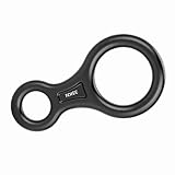 Eminchu Figura 8 Descenso de Cuerda 35KN Escalada 8 Anillos - Equipo de Rappel de Alta Resistencia para Escaladores, Adecuado para la Mayoría de Las Personas (Black)
