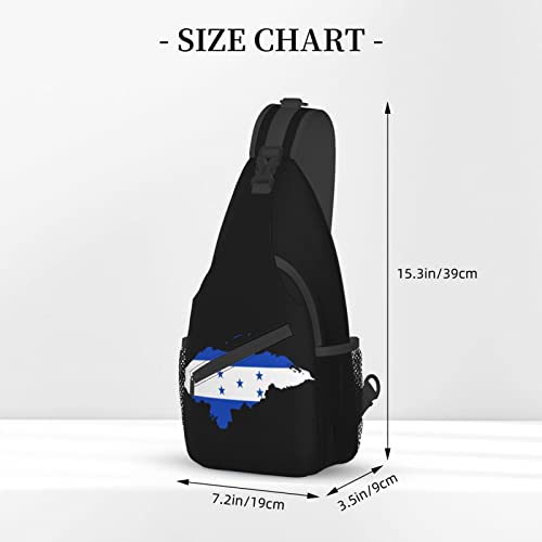 Mochila bandolera unisex negra para senderismo miniatura 4