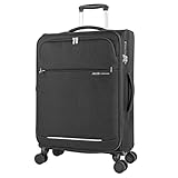 Jaslen - Maleta Mediana con 4 Ruedas Giratorias para Viajes Largos Tipo Trolley Ideal como Maletas de Viaje Grandes 23 Kilos y Maleta Viaje Mediana Resistentes, Negro
