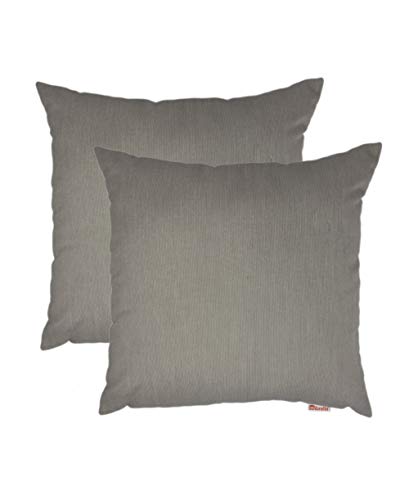 Austin Horn Classics Sunbrella Spectrum Pillow Cover Set, Beautiful Cushion Covers Bed & Living Room, Throw Pillow Cases, Indoor/Outdoor Durable Use Covers (Dove, Square, 20