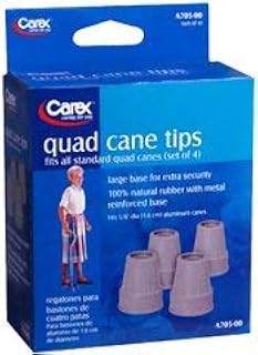 Carex Quad Cane Tips, Grey 5/8