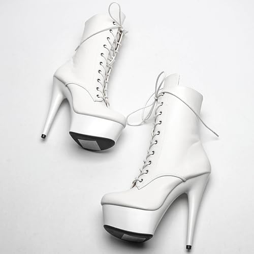 Image of WUXIN H&P 6 in Pole Dance Boot Shoes For Women,Exotic Stiletto Shoes Platform,Stiletto Platform Pole Dancing Ankle Boots Heels