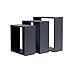 thesecrethome.es – Set de 3 Estantes Cuadrados - Estantería Balda Flotante Mueble Organización para Colgar - Set de 3 Tamaños - Baldas para Salón, Cocina, Habitación, Pasillo (Negro - 30x30 cm)