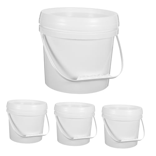 GRADENEVE 4 Piezas Barril de almacenamiento de gran capacidad cubo de almacenamiento alimentos balde blanco leche páginas
