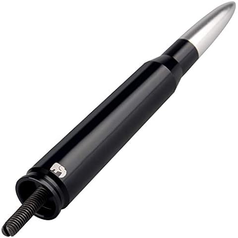 ONE250 50 Cal Caliber Bullet Style Antenna, Compatible with Ford F-Series (F-150 F-250 F-350 Super Duty Ford Raptor Ranger Trucks 1997-2024) - Designed for Optimized FM/AM Reception (Silver) Cover