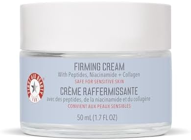 First Aid Beauty - Firming Collagen Cream with Peptides + Niacinamide, Ultra Rich Skin-plumping Moisturizer, Hydrates & Helps Visibly Firm Skin, Non-Comedogenic, Safe for Sensitive Skin, 1.7 oz