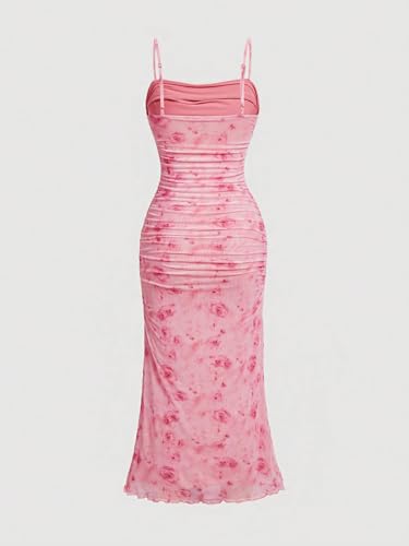 Image of GORGLITTER Women's Floral Spring Summer Wedding Guest Dress Bridal Shower Cocktail Tea Party Beach Midi Sun Dress 2026