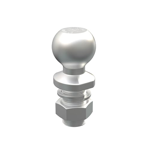 WINSBULL Stainless Steel 2 Inch Hitch Ball 10,000 LBS, 1-1/4'-12 UNF Thread 2-5/8' Shank Length for Trailer, ATV, UTV, Lawn Tractor