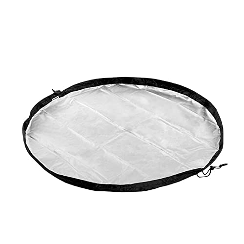 InnovaGoods® Bolsa Impermeable, Esterilla Plegable para vestuarios 2en1 Cierre con cordón de Ajuste rápido, Ideal para Gimnasio, natación, Playa. Fácil de Transportar, Unisex, Color Negro/Gris