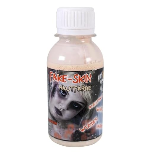 King of Halloween Latexmilch, Hautfarben, Kunsthaut 100ml zum Wunden und Narben herstellen in weiß und hautfarben