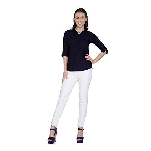 Image of Blue RoninWomen Stylish Western Official Formal Shirts for Women Regular fit Shirts for Women