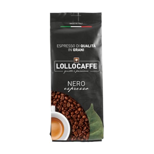 LOLLOCAFFE Granos de Café Mezcla NEGRA Lollo Caffè 1 kg