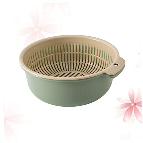 Cesta colador plástico doble capa para frutas y verduras miniatura 5