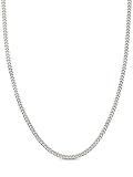 Italian Sterling Silver 3mm Curb Chain neklace