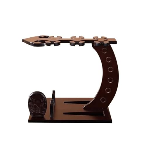 Soporte para botellas de vino de madera estilo escritorio miniatura 1