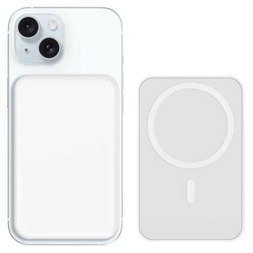 Power Bank Inalámbrico Magnético 5000mAh, Mini Bateria Externa Compatible con Magnetic,15W Bateria Portatil Carga Rapida Inalámbrico Powerbank Magnético para iPhone 17/16/15/14/13/12/Plus/Pro/Max/Ari