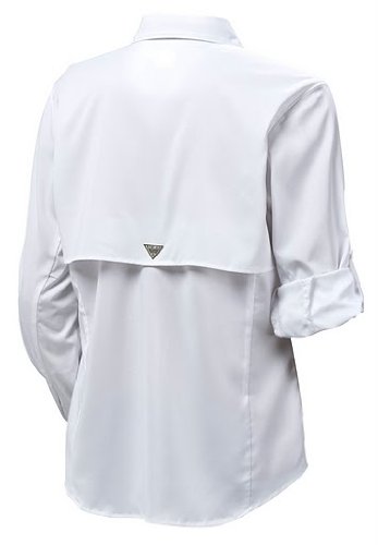 Columbia Women’s PFG Tamiami II Long Sleeve Shirt , White, Medium