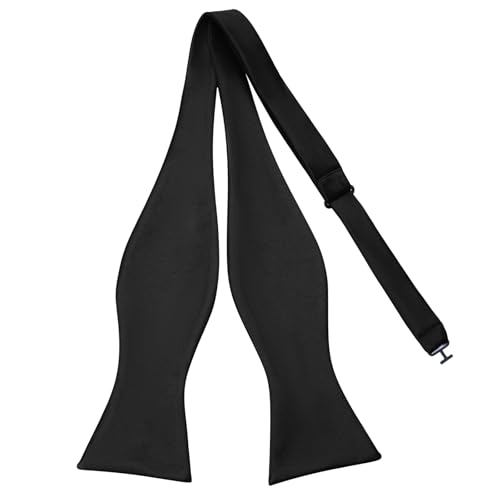 PenSee Mens Solid Bowtie Woven Self Tie Bow Ties Tuxedo & Wedding Bowties