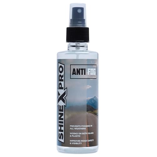 ShineXPro Anti Fog Spray For Car Windshield - 200mL - Anti Fog Film For Helmet Visors - Prevents Fogging In All Weather Conditions - Car Windshield Fog Remover Which Improves Road Safety & Visibility