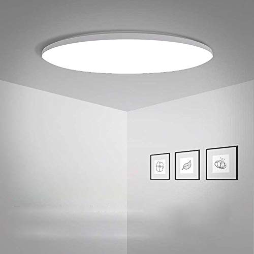 HXYSXHJUO Lámpara de Techo LED de instalación rápida, ultradelgada, de 3 cm, luz Blanca Diurna, 6000 K, Redonda, de Montaje Empotrado, iluminación para baño, Isla de Cocina, Sala de Estar y