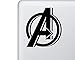 Avengers Logo MacBook Decal Apple MacbookLaptop Vinyl Sticker Decal (Black)