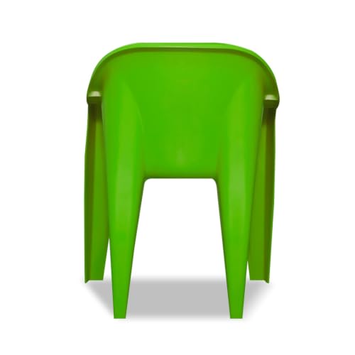 Image of Plastic Arm Chair for Home, Garden, Office, Living Room, Cafeteria Plastic Outdoor Chair | 1 Year Warranty | Color - Green | Set of 6