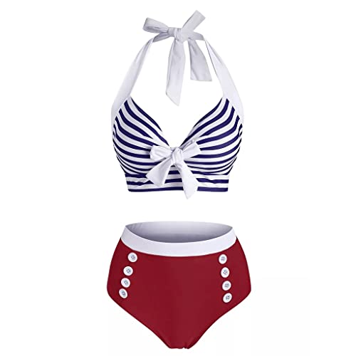 Tankini swimwear femme maillot de bain casual stripe patchwork beachwear