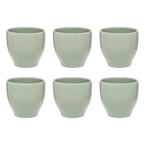 Paris Prix Secret de Gourmet - Lot de 6 Tasses à Café en Céramique Maé 11cl Vert Olive