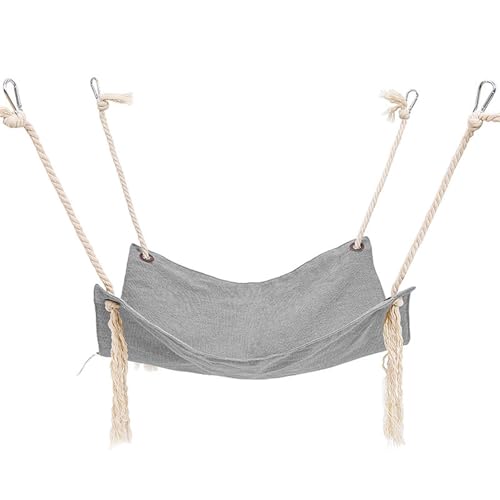Jamón de lino transpirable para gatos en colores sólidos y limpios, diseño minimalista para jaulas, lavable a máquina en 4 colores (gris, talla única)