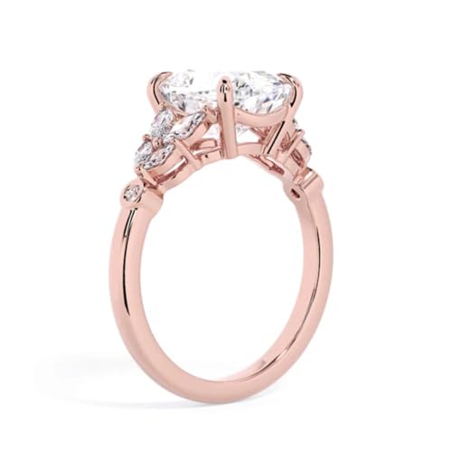 1-5 Carat Moissanite Engagement Ring 10K 14K 18K Gold Halo 925 Sterling Silver Wedding Anniversary Bridal Set Gift for Women3