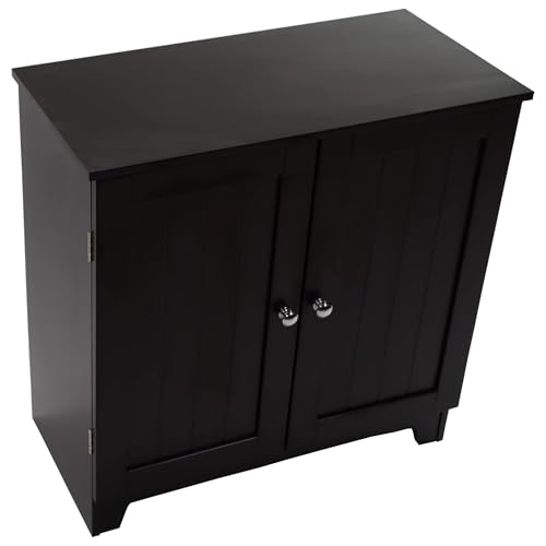 Redmon Contemporary Country Double Door Linen Storage Cabinet, Espresso - image 8